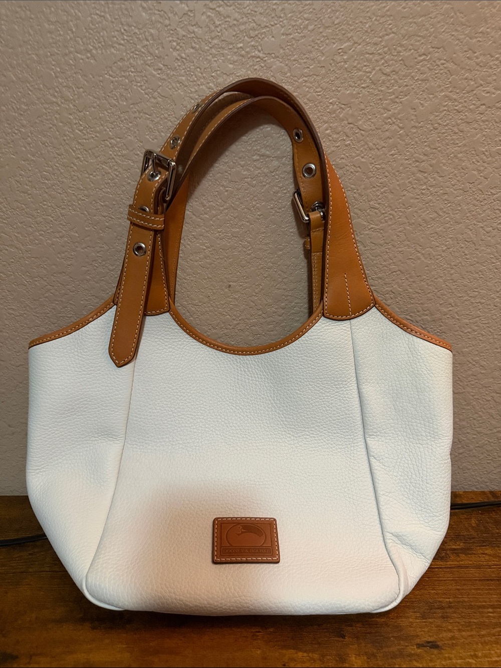 New, Never Used Dooney And Bourke Leather Bag-Embossed DUCK Logo/Brass Hardwarwe
